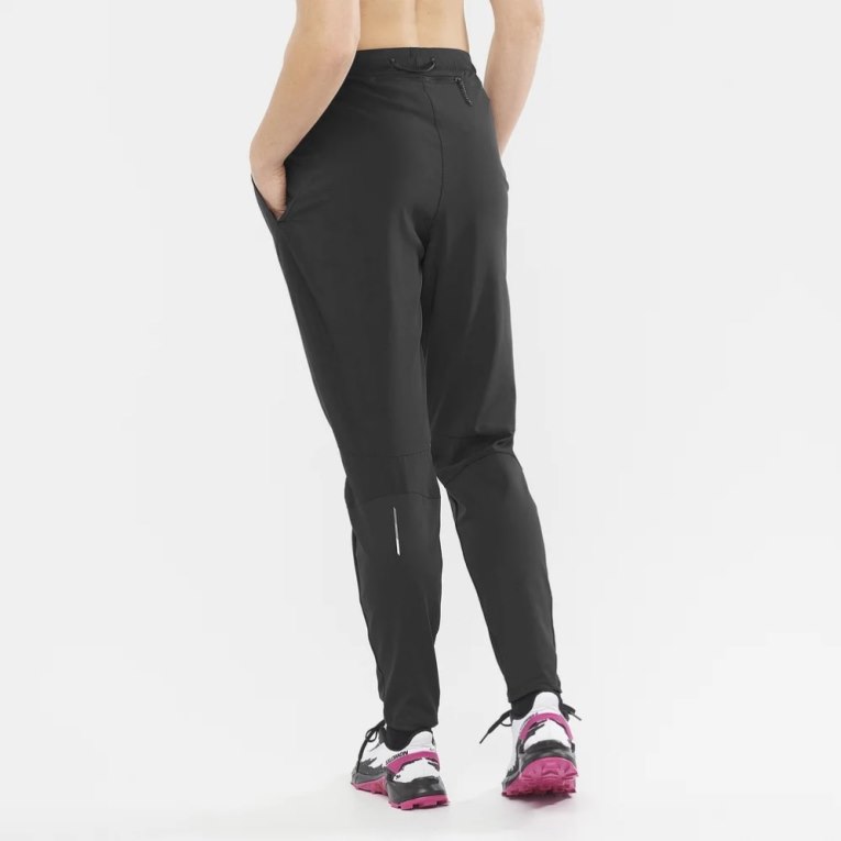 Black Salomon Cross Run Women's Sport Pants | IE PC9158